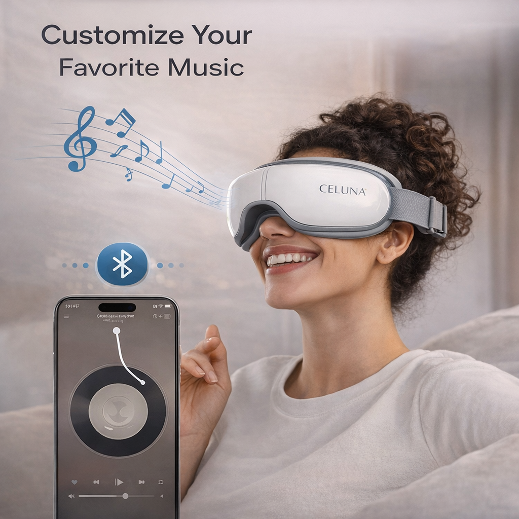 Bluetooth Heated Eye Massager Mask